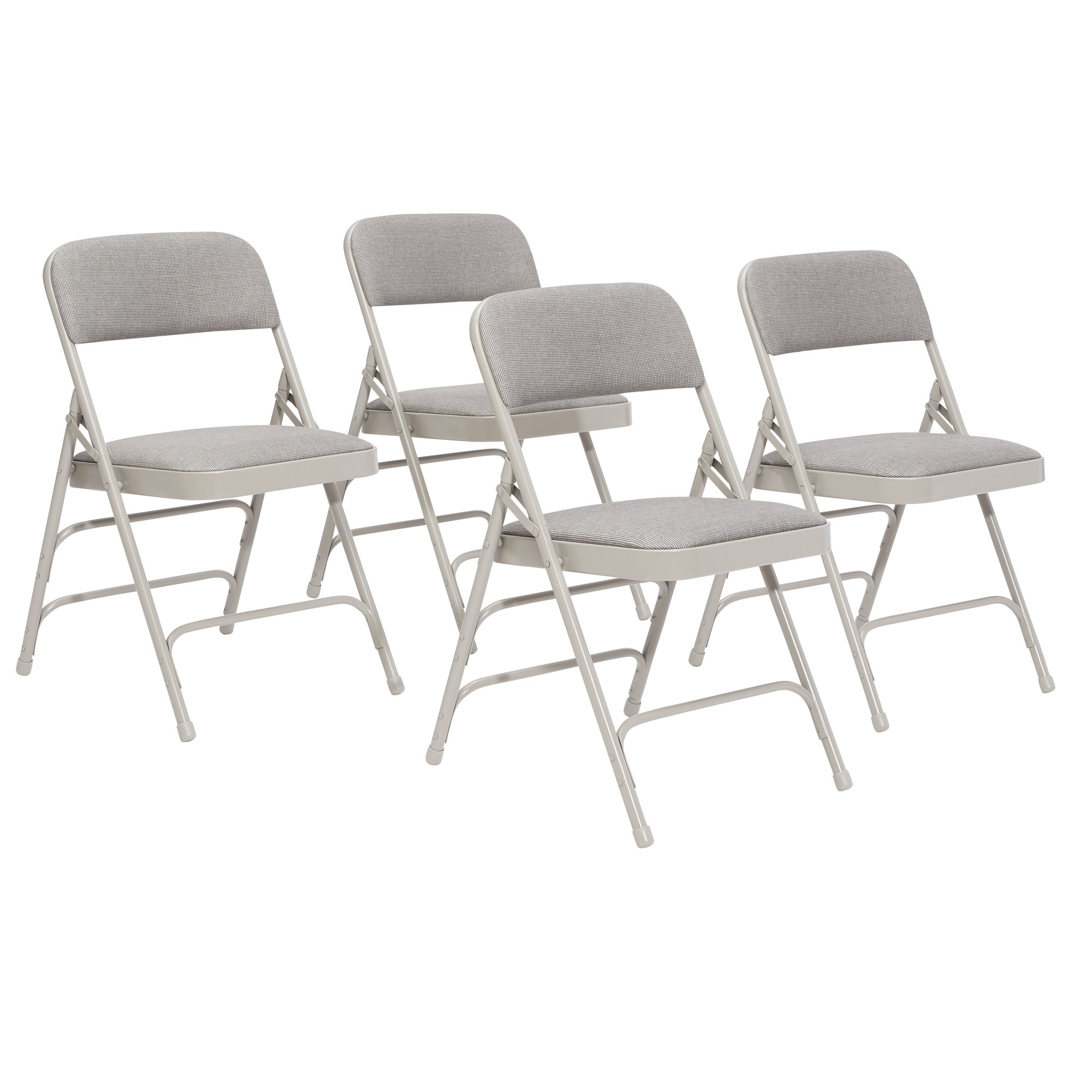 National Public Seating, 2300 Series Fabric Folding Chair, Primary Color Gray, Included (qty.) 4, Seating Type Folding Chair, Model# 2302